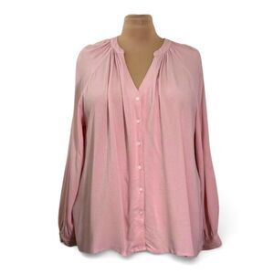 OLD NAVY Split-Neck Long-Sleeve Button-Front Blouse, NWOT! Size 2X